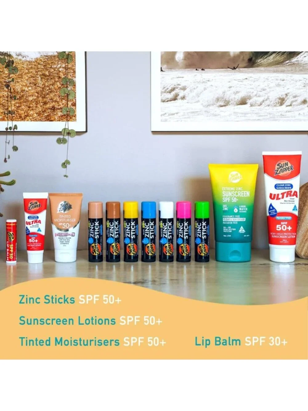 Tinted Mineral Sunscreen Sticks SPF 50+ - Water Resistant, Travel Size, 4-Pack